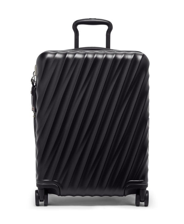 Tumi 19 Degree Polycarbonate Continental Expandable Carry On Black Texture Front